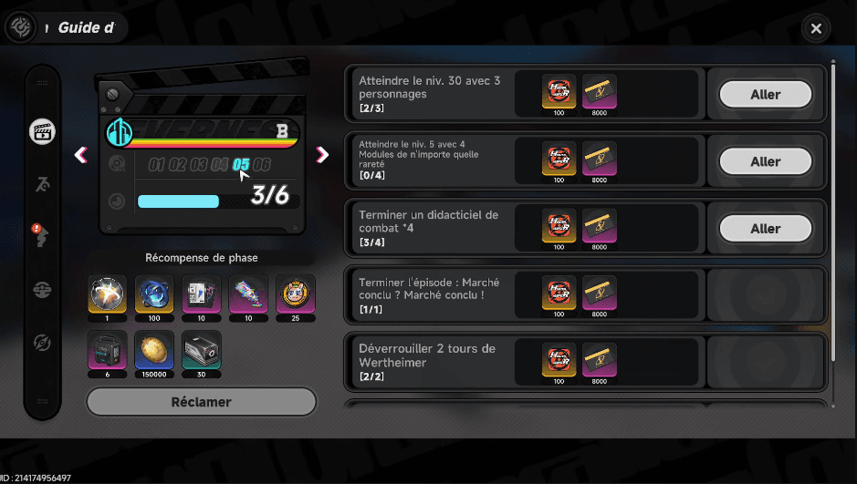 NTE Exploration Guide missions panel in Neverness to Everness