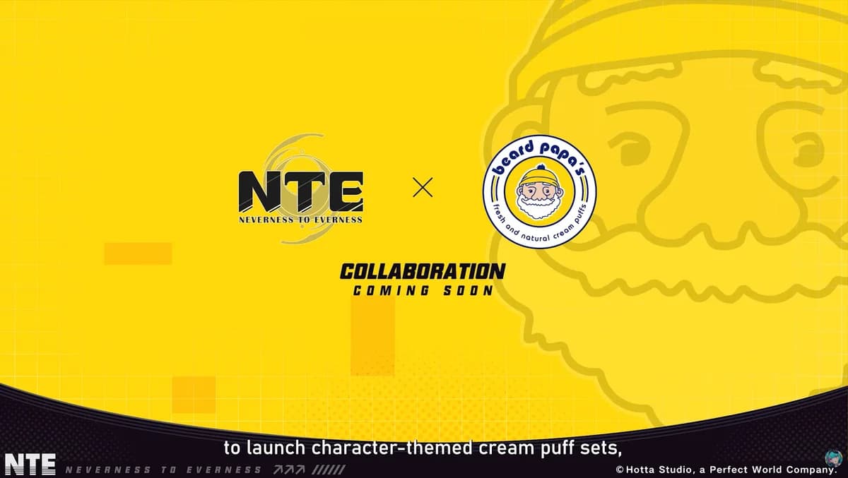 NTE x Beard Papas real world collab — Neverness to Everness character cream puff sets