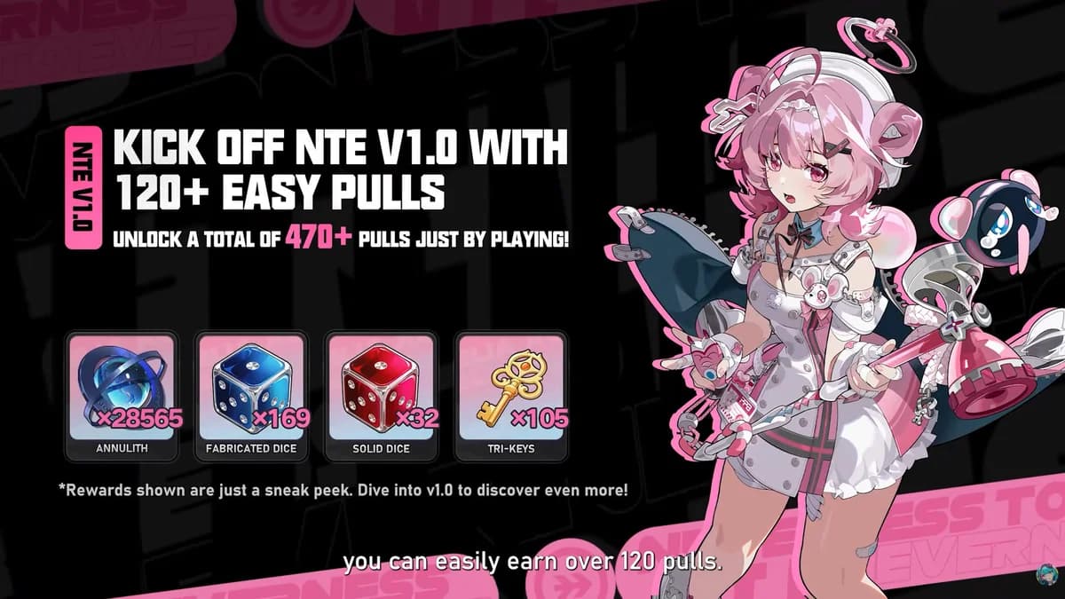 NTE Version 1.0 total free pulls — 120 plus easy pulls up to 470 Neverness to Everness