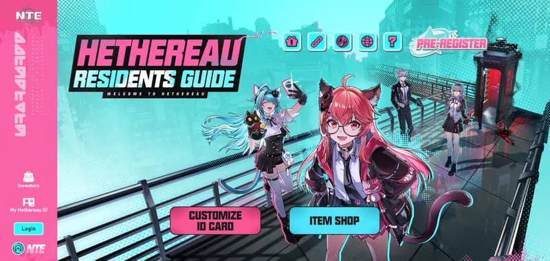 NTE Resident Guide web event portal — create a resident ID card and claim rewards before the April 28 deadline