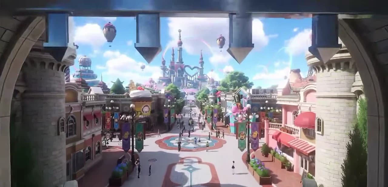 The main street of Pukaland, the new theme park area in NTE 1.4