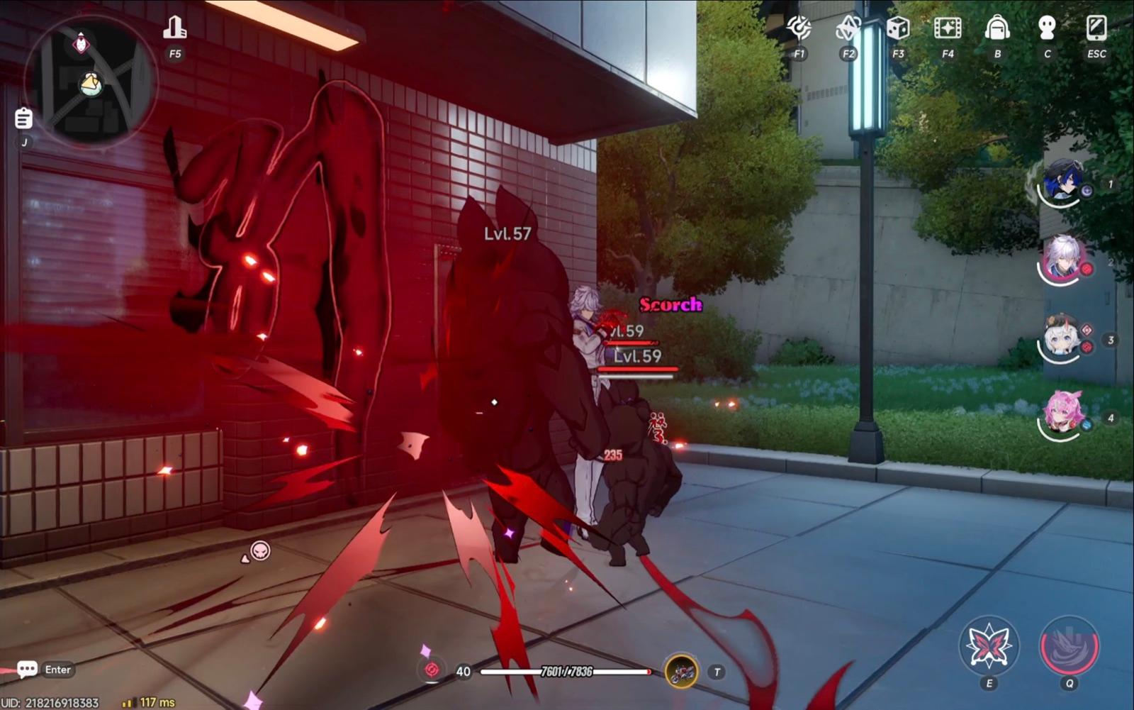 Scorch applied to an enemy in NTE