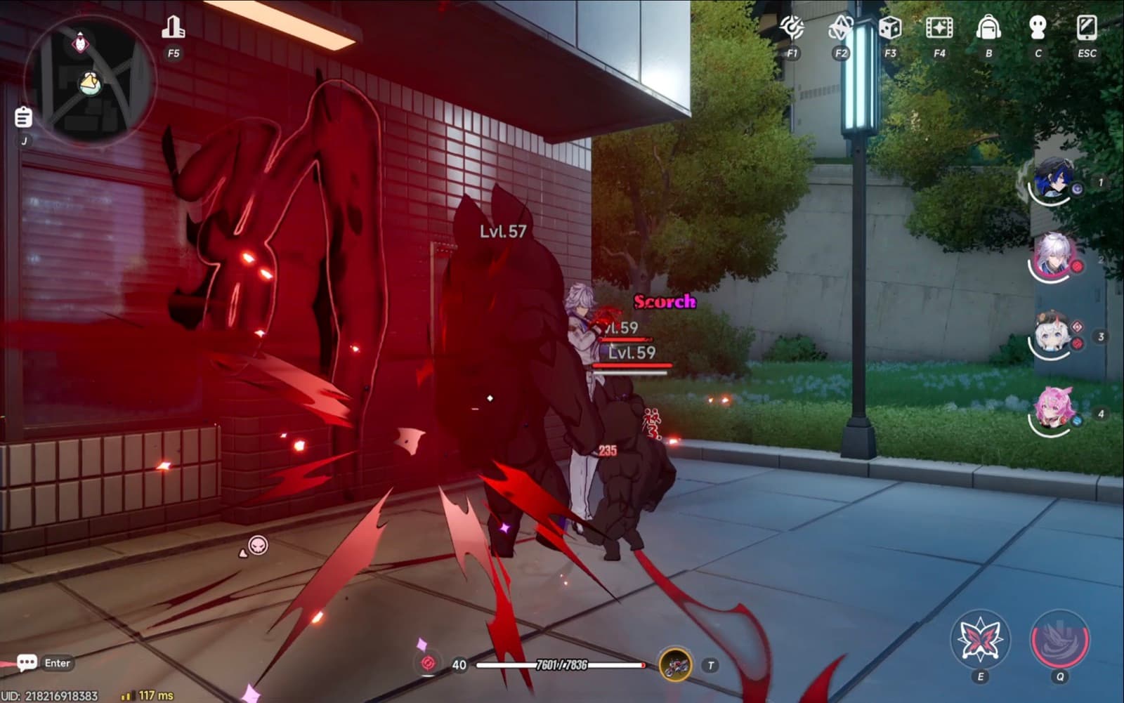 Scorch applied to an enemy in NTE