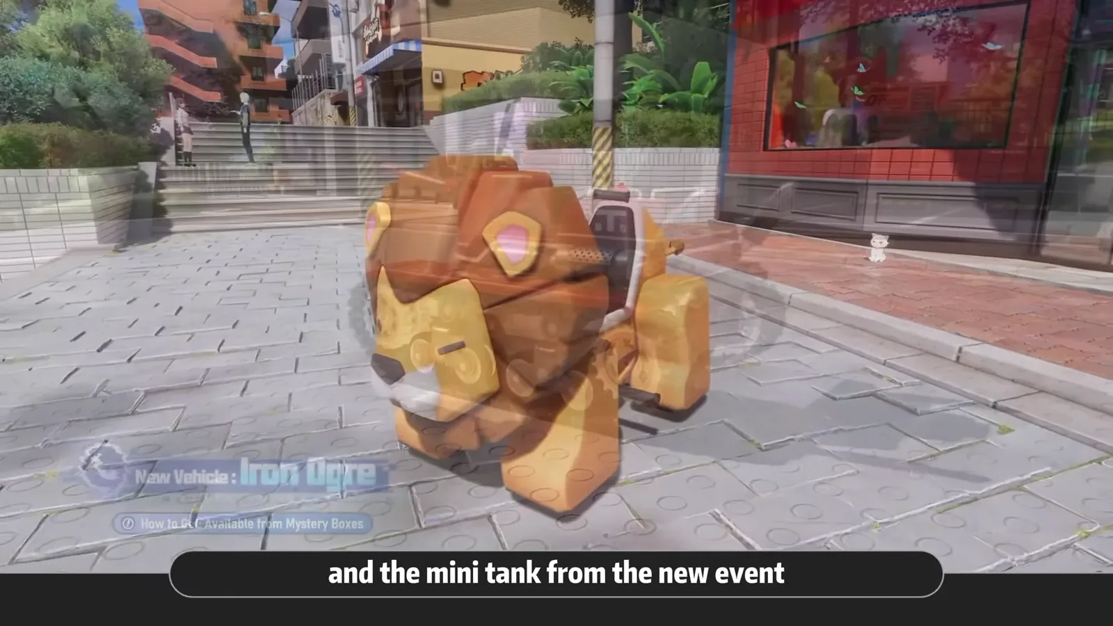Prototype Land Overlord 001, a lion-shaped NTE 1.5 vehicle available from Mystery Boxes, parked in Hethereau