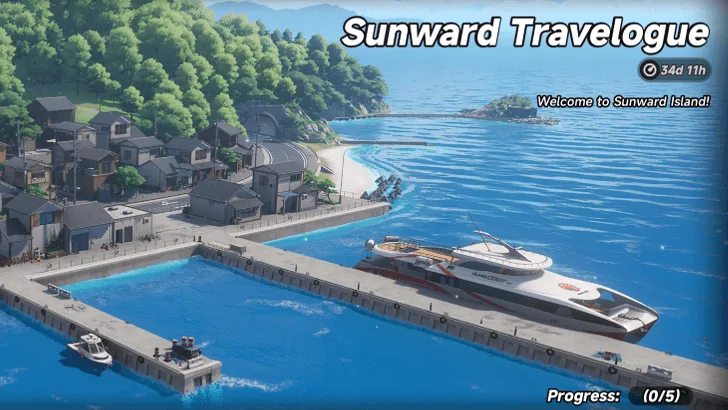 Sunward Travelogue — NTE event art | Neverness to Everness