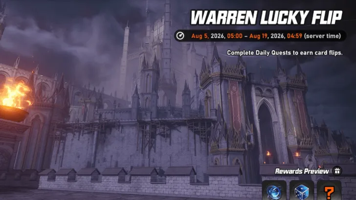Warren Lucky Flip — NTE event art | Neverness to Everness