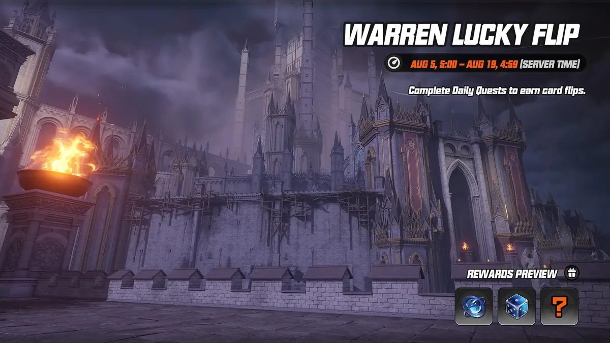 Warren Lucky Flip — NTE event art | Neverness to Everness